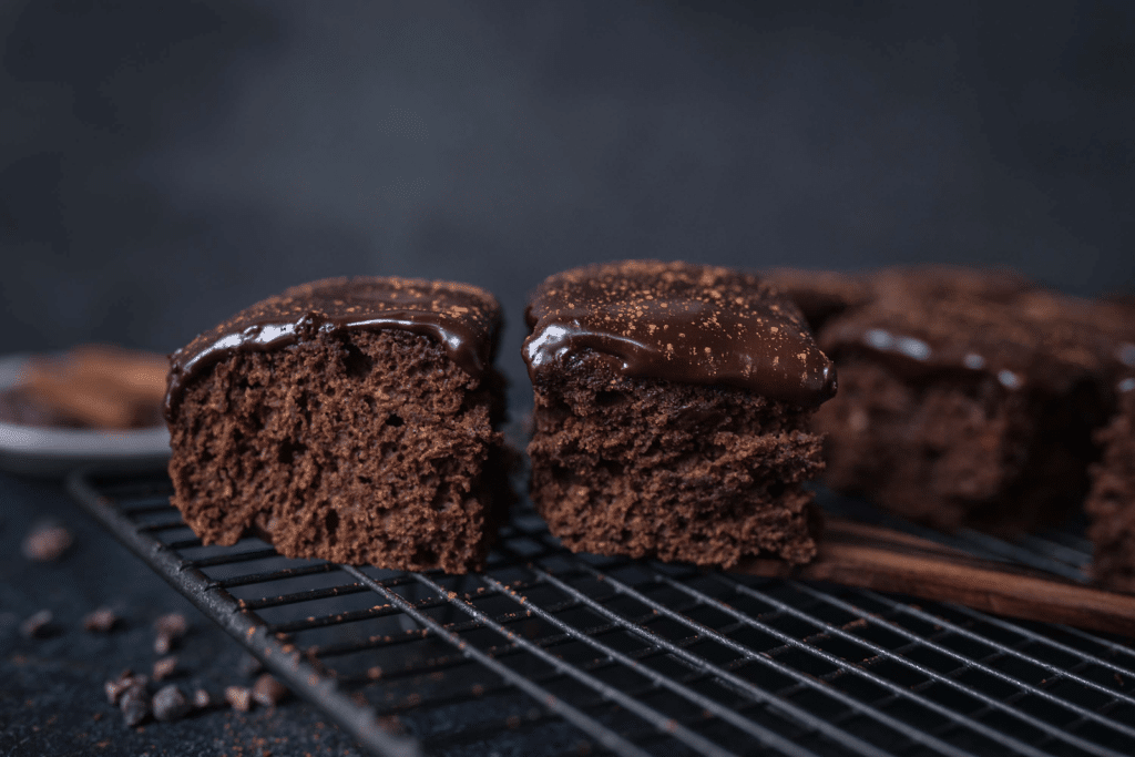 Perníkové brownies s čokoládovou polevou