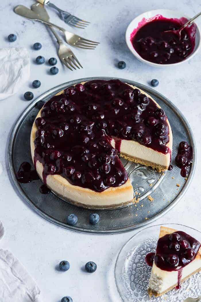 Borůvkový cheesecake s tvarohem